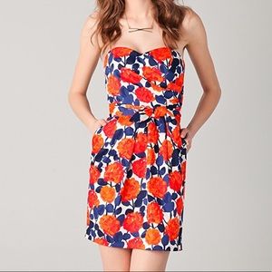 Shoshanna Floral Strapless Dress NWOT